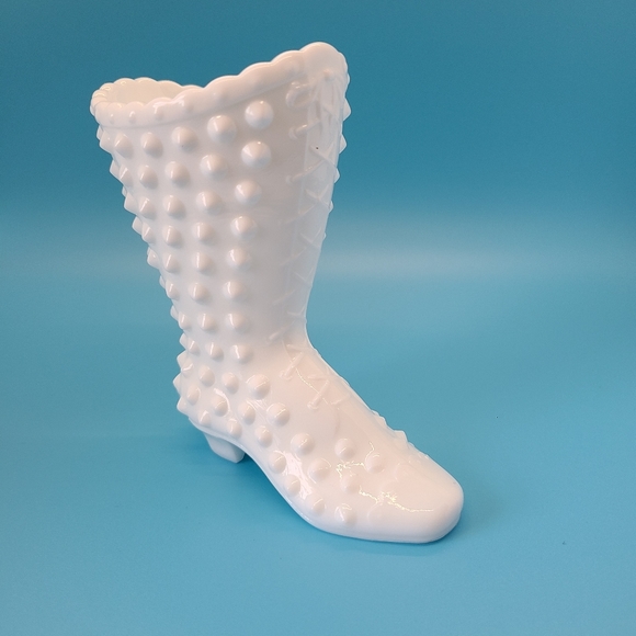 Fenton Other - Fenton Milk Glass Hobnail Boot